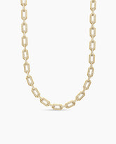 Pavé Chain Necklace in 18K Yellow Gold with Diamonds, 7mm
